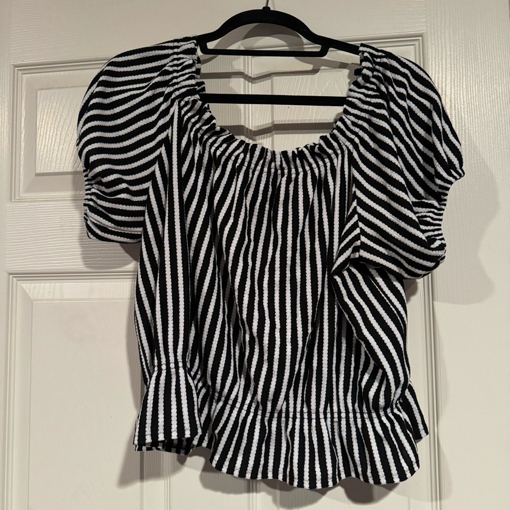 H&M Stripe Blouse Size XL
